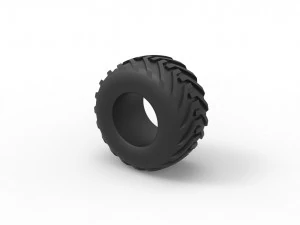 Offroad tire 3 scale 1 to 25 3D Print Model