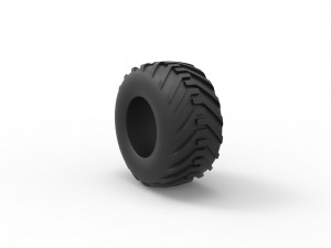 Offroad tire 3 scale 1 to 25 3D Print Model