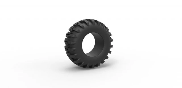 Offroad tire 4 scale 1 to 25 3D Print Model .c4d .max .obj .3ds .fbx .stl .blend