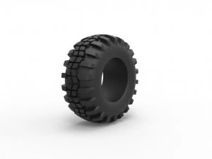 Offroad tire 4 scale 1 to 25 3D Print Model