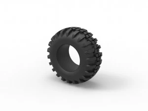 Offroad tire 4 scale 1 to 25 3D Print Model