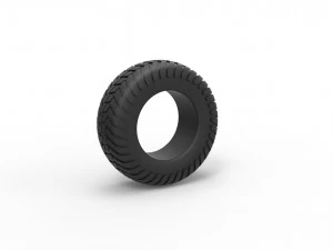 Pneu offroad 5 escala 1 a 10 Modelo de Impressão 3D