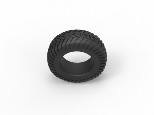 Offroad tire 5 scale 1 to 10 3D Print Model