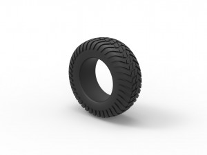 Offroad tire 5 scale 1 to 10 3D Print Model