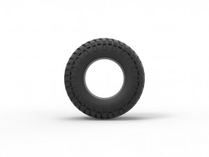 Offroad tire 6 scale 1 to 25 3D Print Model