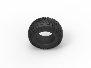 Offroad tire 6 scale 1 to 25 3D Print Model