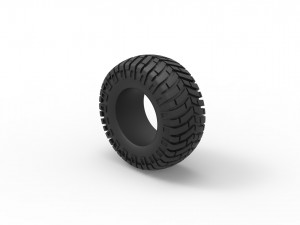 Offroad tire 6 scale 1 to 25 3D Print Model