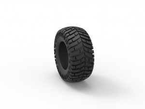 Offroad tire 6 scale 1 to 25 3D Print Model