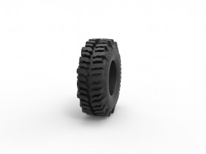 Offroad tire 7 scale 1 to 25 Modello di stampa 3D