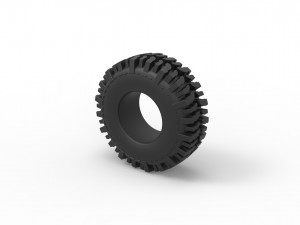 Offroad tire 7 scale 1 to 25 Modello di stampa 3D