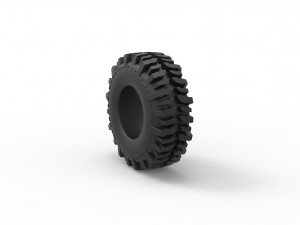 Offroad tire 7 scale 1 to 25 Modello di stampa 3D