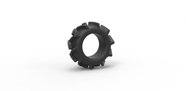 Offroad tire 9 scale 1 to 25 3D Baskı Modeli .c4d .max .obj .3ds .fbx .stl .blend 