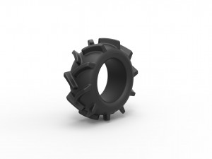 Offroad tire 9 scale 1 to 25 3D Baskı Modeli