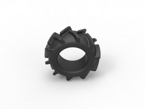 Offroad tire 9 scale 1 to 25 3D Baskı Modeli
