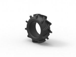 Offroad tire 9 scale 1 to 25 3D Baskı Modeli
