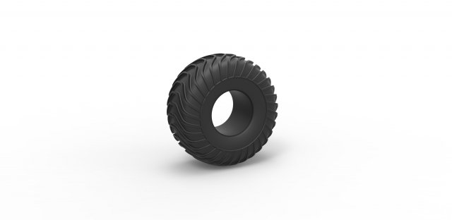 Offroad tire 10 scale 1 to 10 3D प्रिंट मॉडल .c4d .max .obj .3ds .fbx .stl .blend 