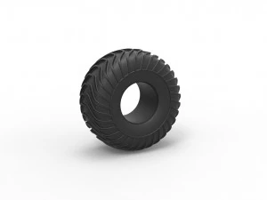 Offroad tire 10 scale 1 to 10 3D Print Model