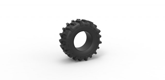 Offroad tire 12 scale 1 to 25 Modello di stampa 3D .c4d .max .obj .3ds .fbx .stl .blend