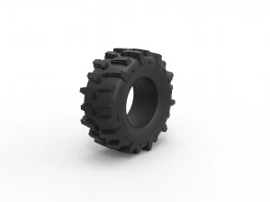 Offroad tire 12 scale 1 to 25 3D Print Model