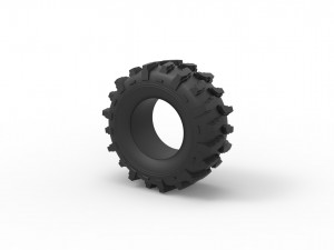 Offroad tire 12 scale 1 to 25 Modello di stampa 3D