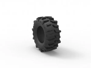 Offroad tire 12 scale 1 to 25 3D Print Model