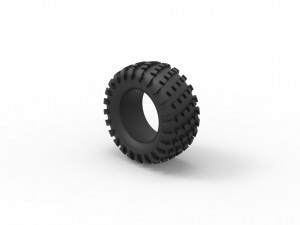 Offroad tire 14 scale 1 to 25 3D Print Model