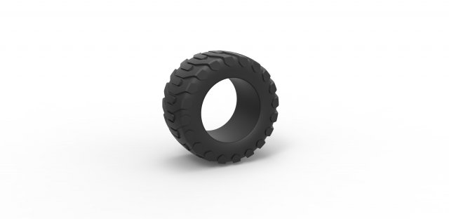 Offroad tire 15 scale 1 to 25 Model do druku 3D .c4d .max .obj .3ds .fbx .stl .blend 