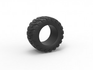 Offroad tire 15 scale 1 to 25 3Dプリントモデル