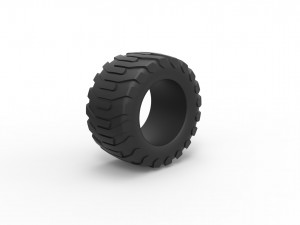 Offroad tire 15 scale 1 to 25 Model do druku 3D