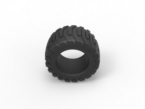 Offroad tire 15 scale 1 to 25 Model do druku 3D