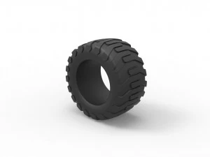Offroad tire 15 scale 1 to 25 3D Print Model