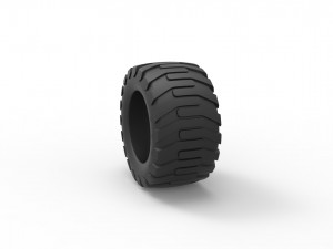 Offroad tire 15 scale 1 to 25 Model do druku 3D
