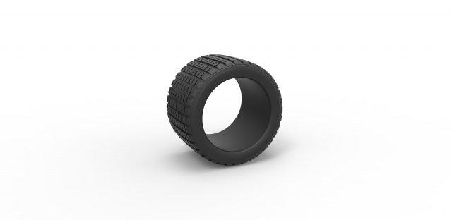 Offroad tire 16 scale 1 to 10 Model do druku 3D .c4d .max .obj .3ds .fbx .stl .blend 