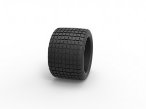 Offroad tire 16 scale 1 to 10 Model do druku 3D