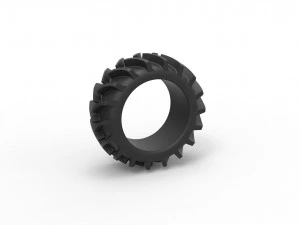 Offroad tire 17 scale 1 to 25 3D Print Model