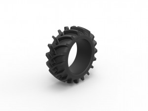 Offroad tire 17 scale 1 to 25 3D Baskı Modeli