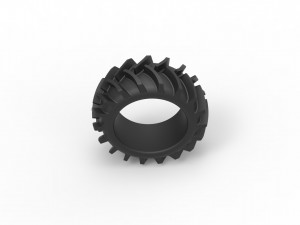 Offroad tire 17 scale 1 to 25 3D Baskı Modeli