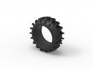 Offroad tire 17 scale 1 to 25 3D Baskı Modeli