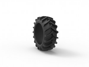 Offroad tire 17 scale 1 to 25 3D Baskı Modeli