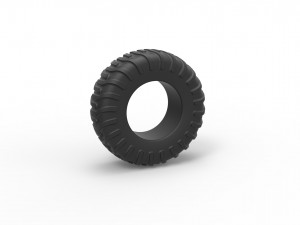 Offroad tire 18 scale 1 to 25 3D Print Model