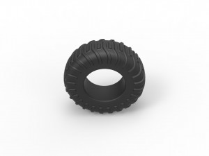Offroad tire 18 scale 1 to 25 3D Принт Модель