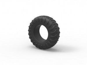 Offroad tire 18 scale 1 to 25 3D Принт Модель