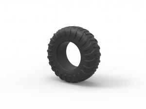 Offroad tire 18 scale 1 to 25 3D Print Model
