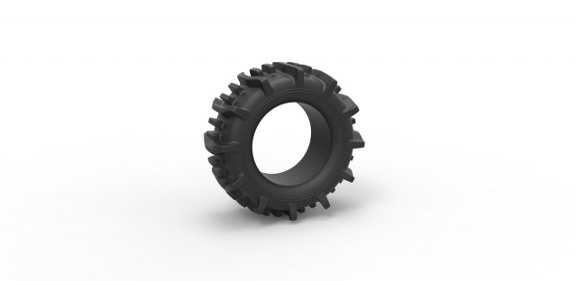 Offroad tire 19 scale 1 to 25 3D-Druckmodell .c4d .max .obj .3ds .fbx .stl .blend 
