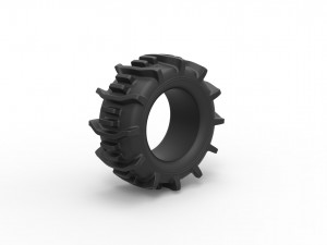 Offroad tire 19 scale 1 to 25 3D-Druckmodell