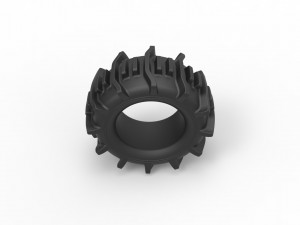 Offroad tire 19 scale 1 to 25 3D-Druckmodell