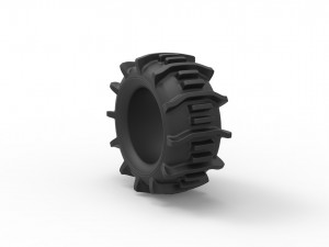 Offroad tire 19 scale 1 to 25 3D-Druckmodell