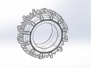 Offroad tire 19 scale 1 to 25 3D-Druckmodell