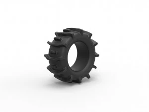 Offroad tire 20 scale 1 to 25 3D Print Model