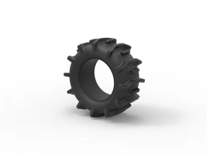 Offroad tire 20 scale 1 to 25 3D Print Model